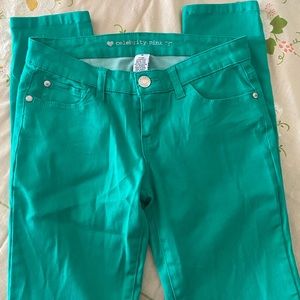 Celebrity Pink juniors green pants size 5
